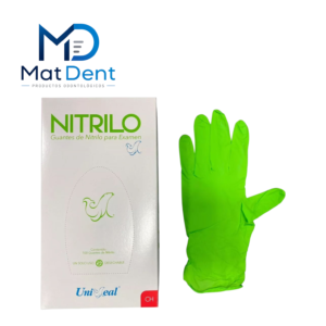 GUANTES DE NITRILO VERDE LIMON C/50 PARES. UNISEAL